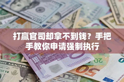 武汉打赢官司却拿不到钱？手把手教你申请强制执行