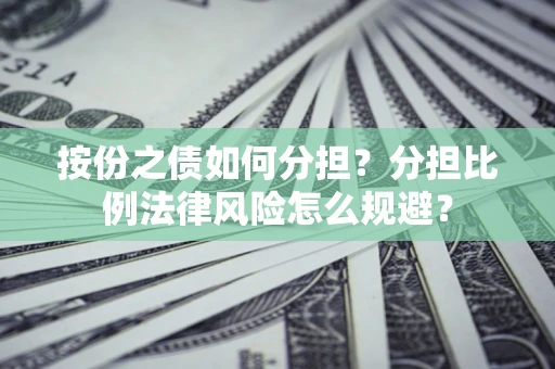 武汉按份之债如何分担？分担比例法律风险怎么规避？
