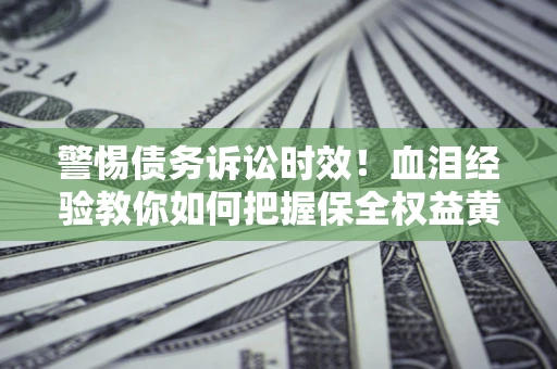 武汉警惕债务诉讼时效！血泪经验教你如何把握保全权益黄金期