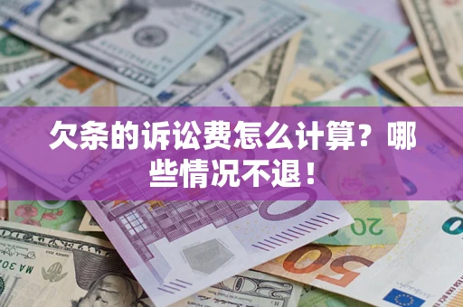 武汉欠条的诉讼费怎么计算？哪些情况不退！