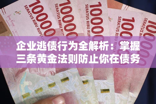 武汉企业逃债行为全解析：掌握三条黄金法则防止你在债务乱局中“踩雷”