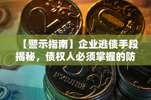 武汉【警示指南】企业逃债手段揭秘，债权人必须掌握的防坑宝典