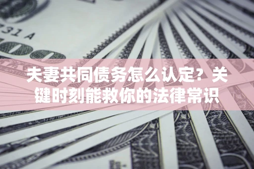 武汉夫妻共同债务怎么认定？关键时刻能救你的法律常识