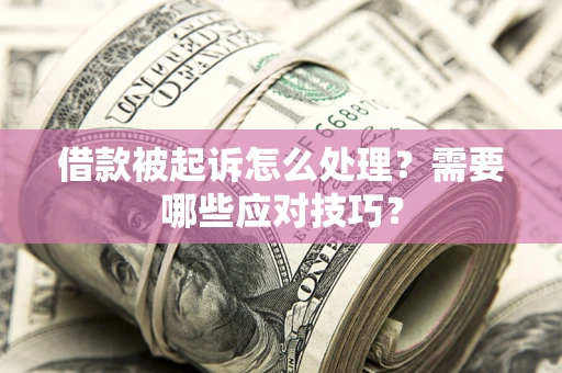 武汉借款被起诉怎么处理？需要哪些应对技巧？